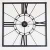 Square Style Metal Simple Decorated Wall Clock