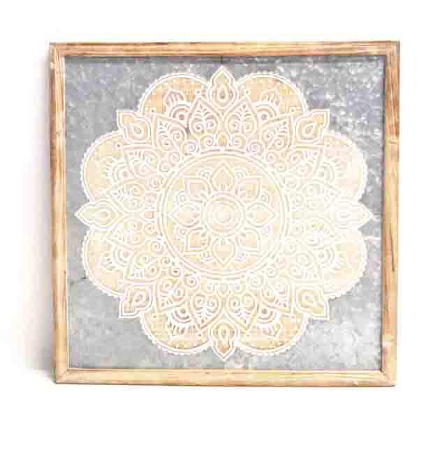 MDF Carved Galvanized Combine Together Wall Decor