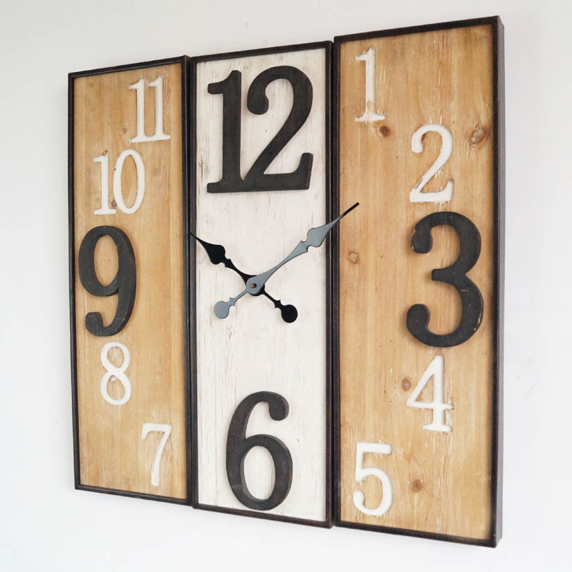 Wholesale Nordic Vomtage Round Frame MDF Wall clock
