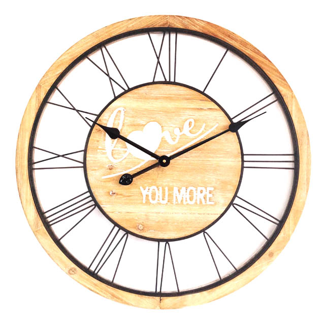 Factory Cheap Sale Big Oversized Black Battery Operated Metal Wall Clock Mdf Framed