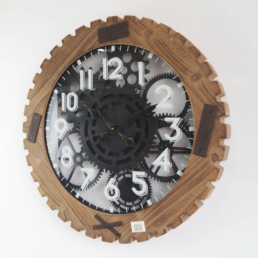 Modern industrial Wall Clock Gear Style 