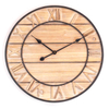 24 Inches Wholesale Innovative Vintage Style Decoration Living Room Wooden Round Printed Paper MDF Wall Clocks