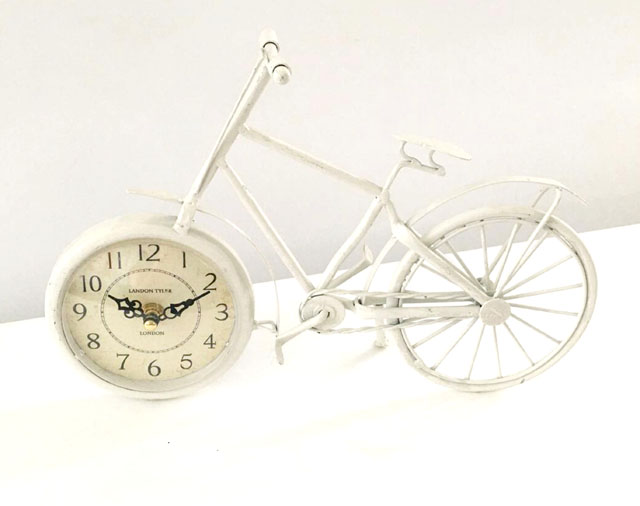 Red Colour Bicycle Style Wall Clock Cheap Price 