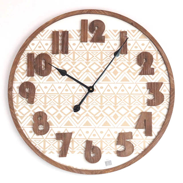 MDF Wall Clock Printed Design Style 