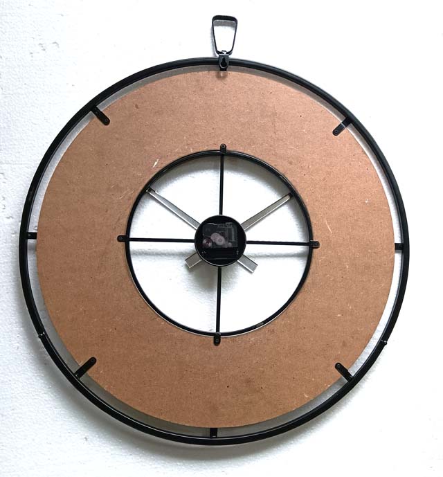 Metal Frame Clock MDF Face White Color Wall Clock Decoration 